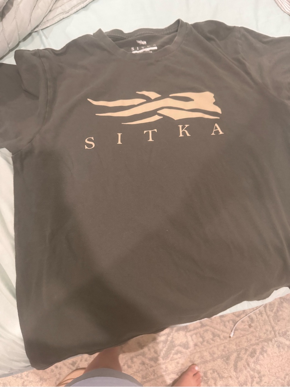 Sitka Men's Short Sleeve Logo Tee in Olive
